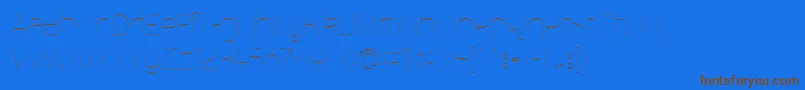 MalinaUltralight-Schriftart – Braune Schriften auf blauem Hintergrund