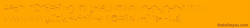 MalinaUltralight Font – Brown Fonts on Orange Background