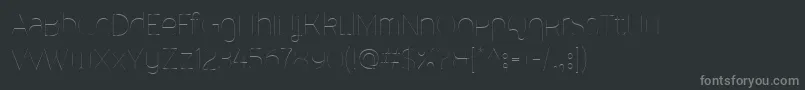 MalinaUltralight Font – Gray Fonts on Black Background