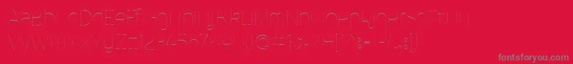 MalinaUltralight-Schriftart – Graue Schriften auf rotem Hintergrund