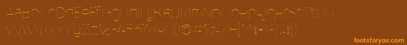 MalinaUltralight Font – Orange Fonts on Brown Background