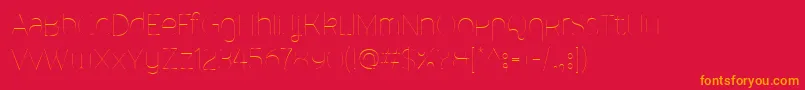 MalinaUltralight-Schriftart – Orangefarbene Schriften auf rotem Hintergrund