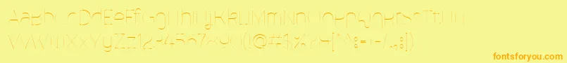 MalinaUltralight Font – Orange Fonts on Yellow Background