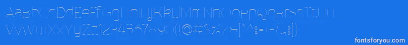 MalinaUltralight Font – Pink Fonts on Blue Background