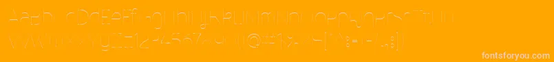 MalinaUltralight-Schriftart – Rosa Schriften auf orangefarbenem Hintergrund