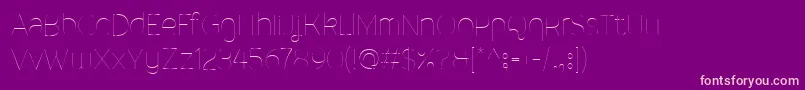 MalinaUltralight Font – Pink Fonts on Purple Background