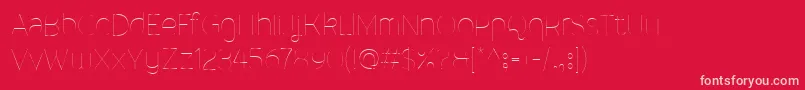 MalinaUltralight Font – Pink Fonts on Red Background