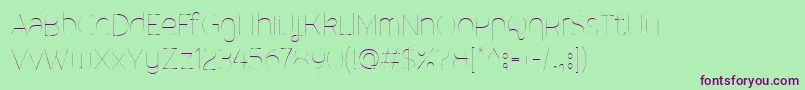 MalinaUltralight Font – Purple Fonts on Green Background