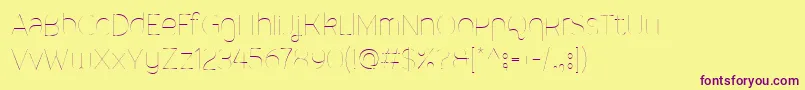 MalinaUltralight Font – Purple Fonts on Yellow Background