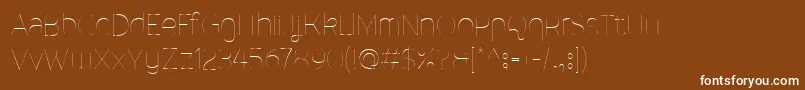 MalinaUltralight Font – White Fonts on Brown Background