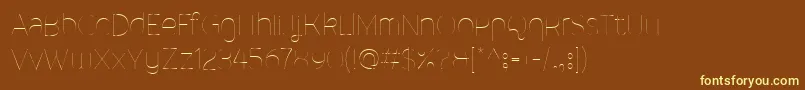 MalinaUltralight Font – Yellow Fonts on Brown Background