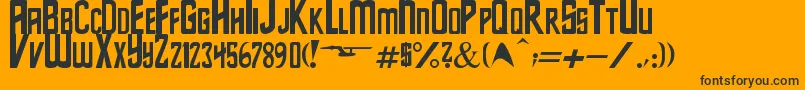 StarSeries Font – Black Fonts on Orange Background