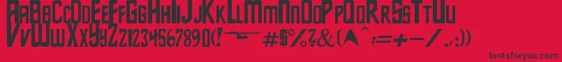 StarSeries Font – Black Fonts on Red Background