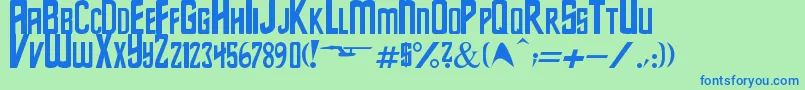 StarSeries Font – Blue Fonts on Green Background