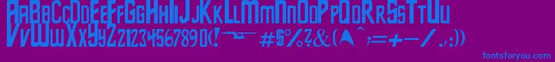 StarSeries Font – Blue Fonts on Purple Background