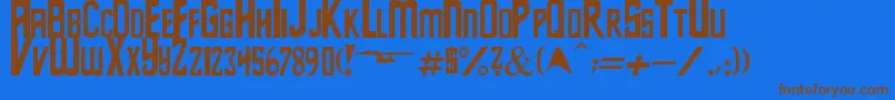 StarSeries Font – Brown Fonts on Blue Background
