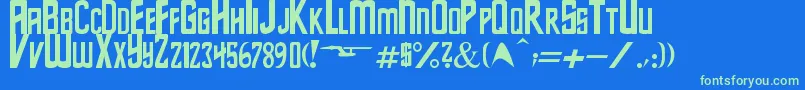 StarSeries Font – Green Fonts on Blue Background