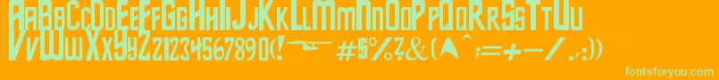 StarSeries Font – Green Fonts on Orange Background