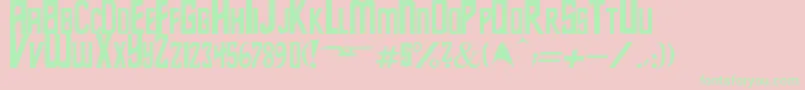 StarSeries Font – Green Fonts on Pink Background