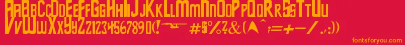 StarSeries Font – Orange Fonts on Red Background