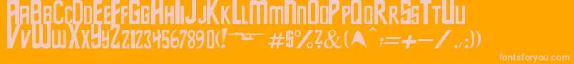 StarSeries Font – Pink Fonts on Orange Background