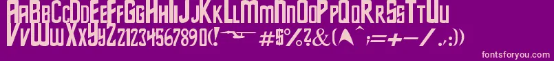 StarSeries Font – Pink Fonts on Purple Background