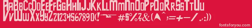 StarSeries Font – Pink Fonts on Red Background