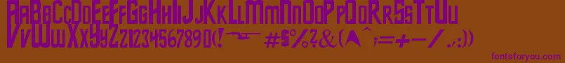 StarSeries Font – Purple Fonts on Brown Background