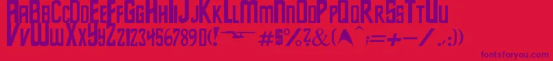 StarSeries Font – Purple Fonts on Red Background