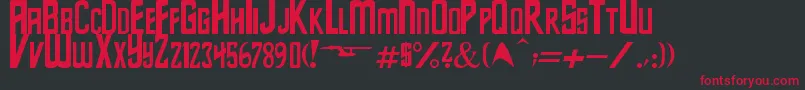 StarSeries Font – Red Fonts on Black Background