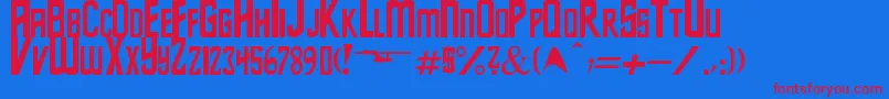 StarSeries Font – Red Fonts on Blue Background
