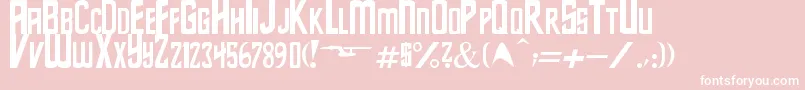 StarSeries Font – White Fonts on Pink Background