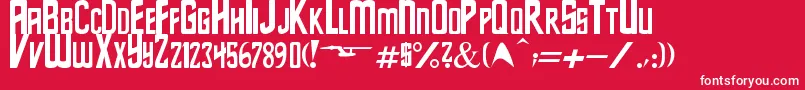 StarSeries Font – White Fonts on Red Background