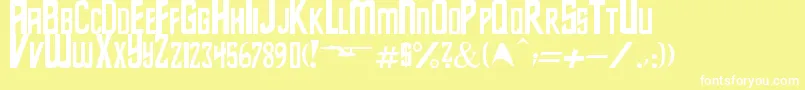 StarSeries Font – White Fonts on Yellow Background