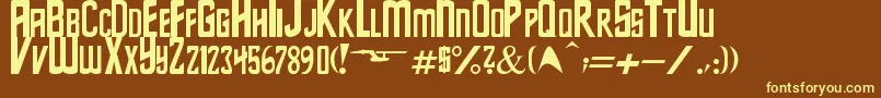 StarSeries Font – Yellow Fonts on Brown Background