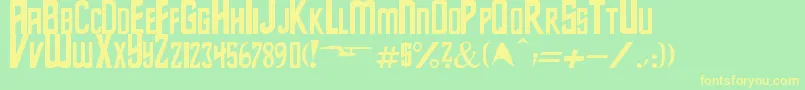 StarSeries Font – Yellow Fonts on Green Background