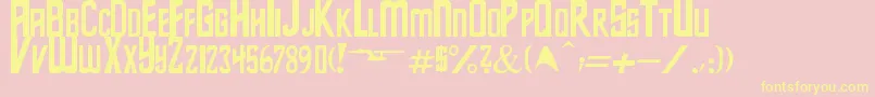 StarSeries Font – Yellow Fonts on Pink Background