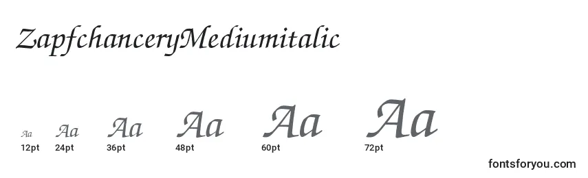 Размеры шрифта ZapfchanceryMediumitalic
