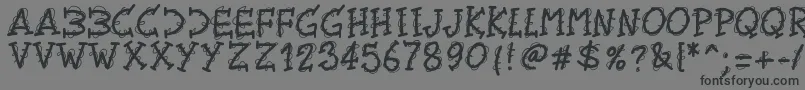 Pwtwirly Font – Black Fonts on Gray Background