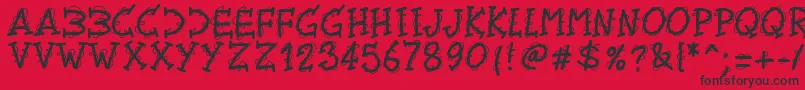 Pwtwirly Font – Black Fonts on Red Background