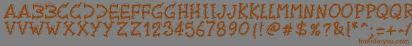 Pwtwirly Font – Brown Fonts on Gray Background