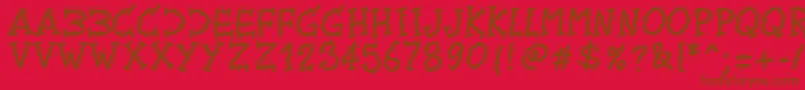 Pwtwirly Font – Brown Fonts on Red Background