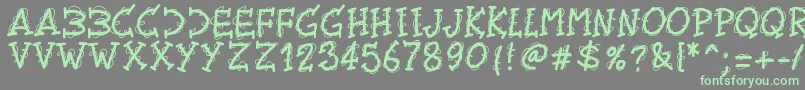 Pwtwirly Font – Green Fonts on Gray Background