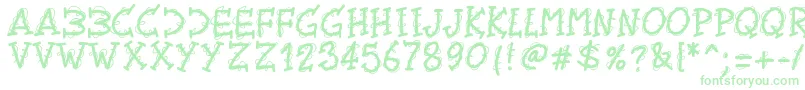 Pwtwirly Font – Green Fonts on White Background