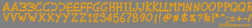 Pwtwirly Font – Orange Fonts on Gray Background