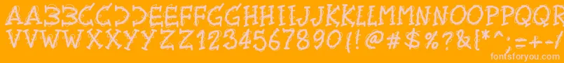 Pwtwirly Font – Pink Fonts on Orange Background