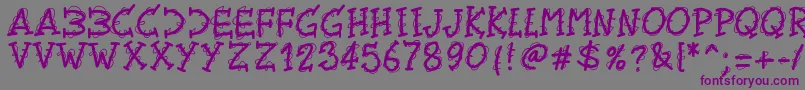 Pwtwirly Font – Purple Fonts on Gray Background