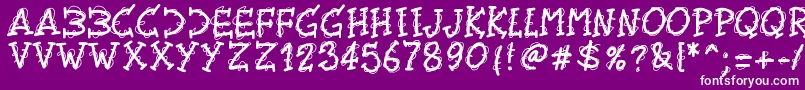 Pwtwirly-fontti – valkoiset fontit violetilla taustalla