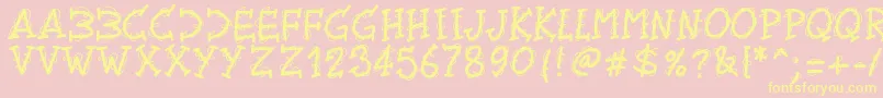 Pwtwirly Font – Yellow Fonts on Pink Background