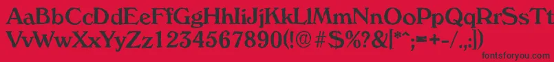 フォントVeronaantiqueMediumRegular – 赤い背景に黒い文字